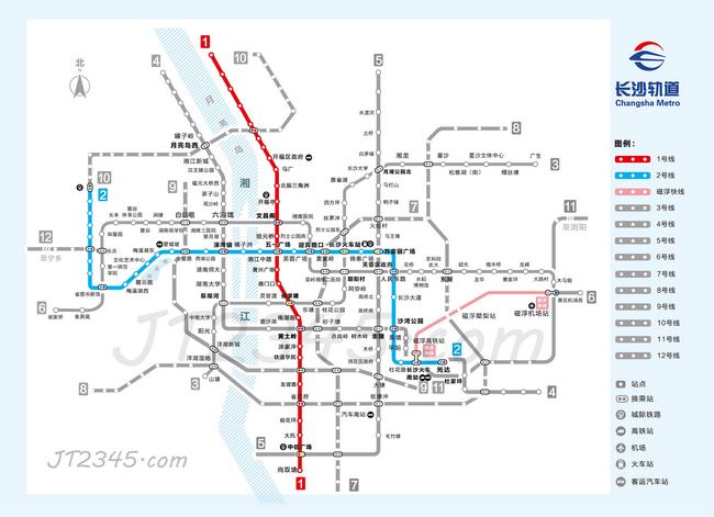 长沙地铁线路图