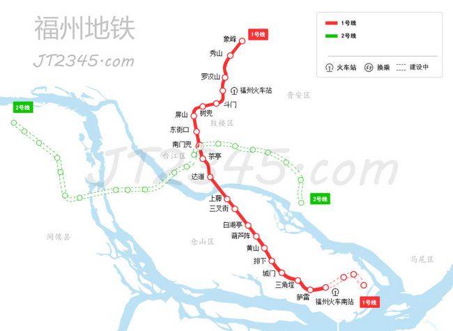 福州地铁线路图