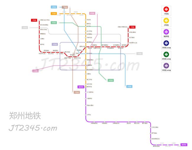 郑州地铁线路图